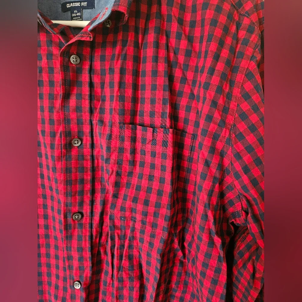George Classic Fit Wrinkle Resistant Button Up Long Sleeve Dress Shirt Mens XL - Picture 3 of 6